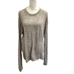 Muji Wool Yak Blend Relaxed Pullover Sweater Long Sleeve Classic Gray size Small